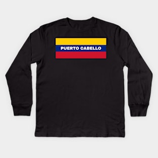 Puerto Cabello City in Venezuelan Flag Colors Kids Long Sleeve T-Shirt